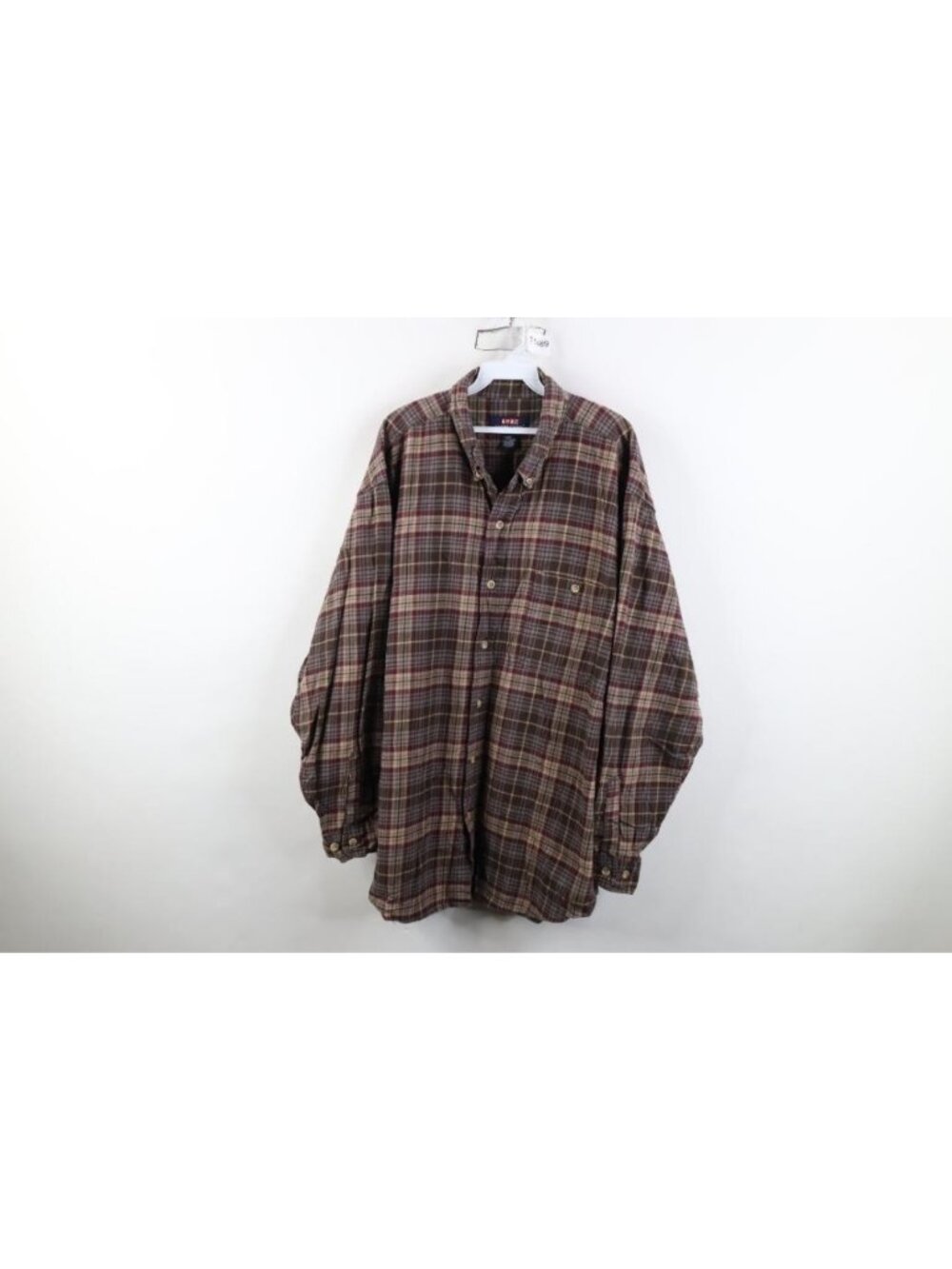 Vintage 90s Y2K Flannel Collared Button Down Shirt Mens Size 3XL Plaid Faded
